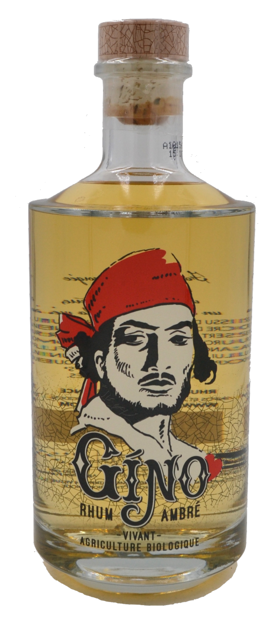 Ginto Rhum Rhum Gino, un rhum produit en Charente à partir de sucre de canne bio.